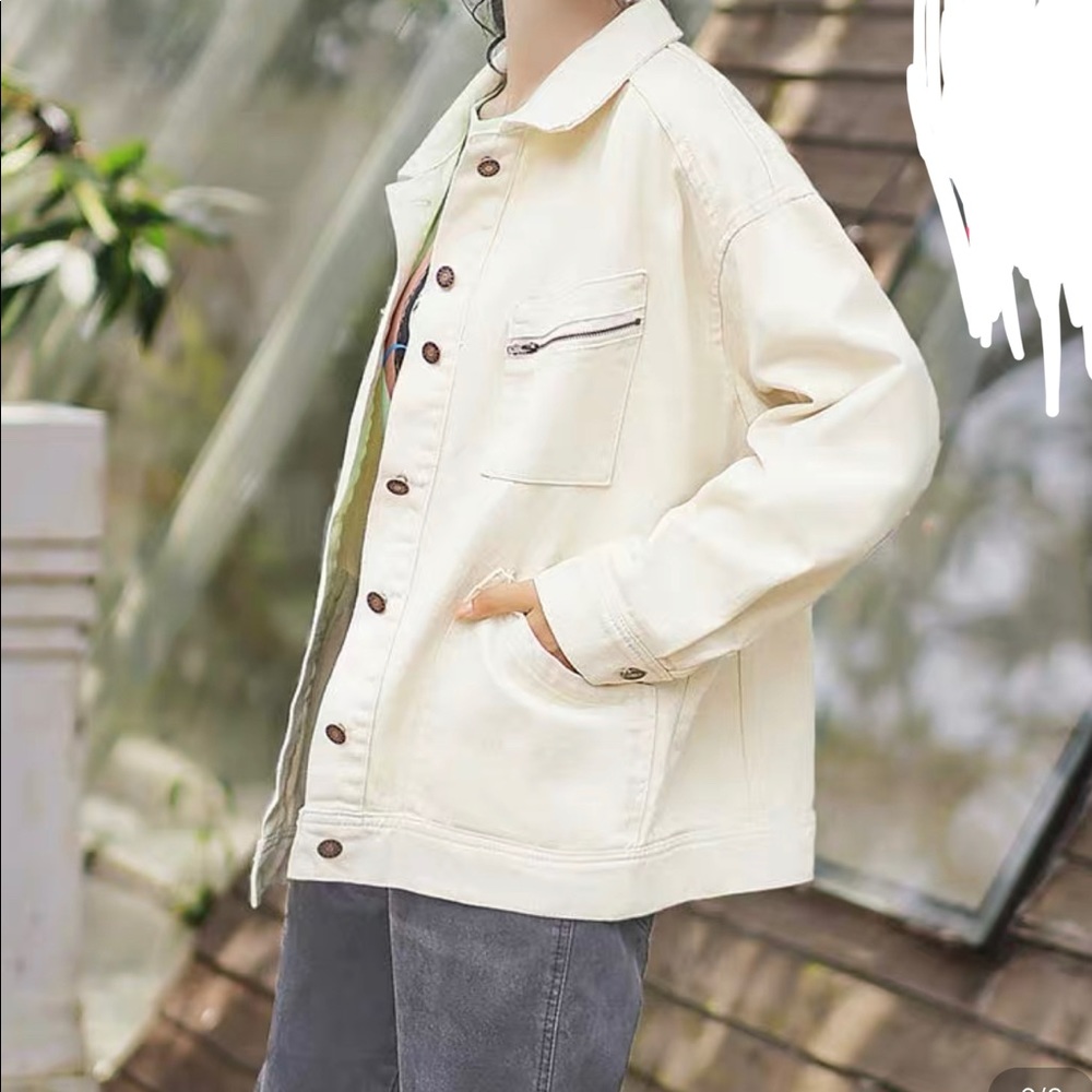 White jean jacket